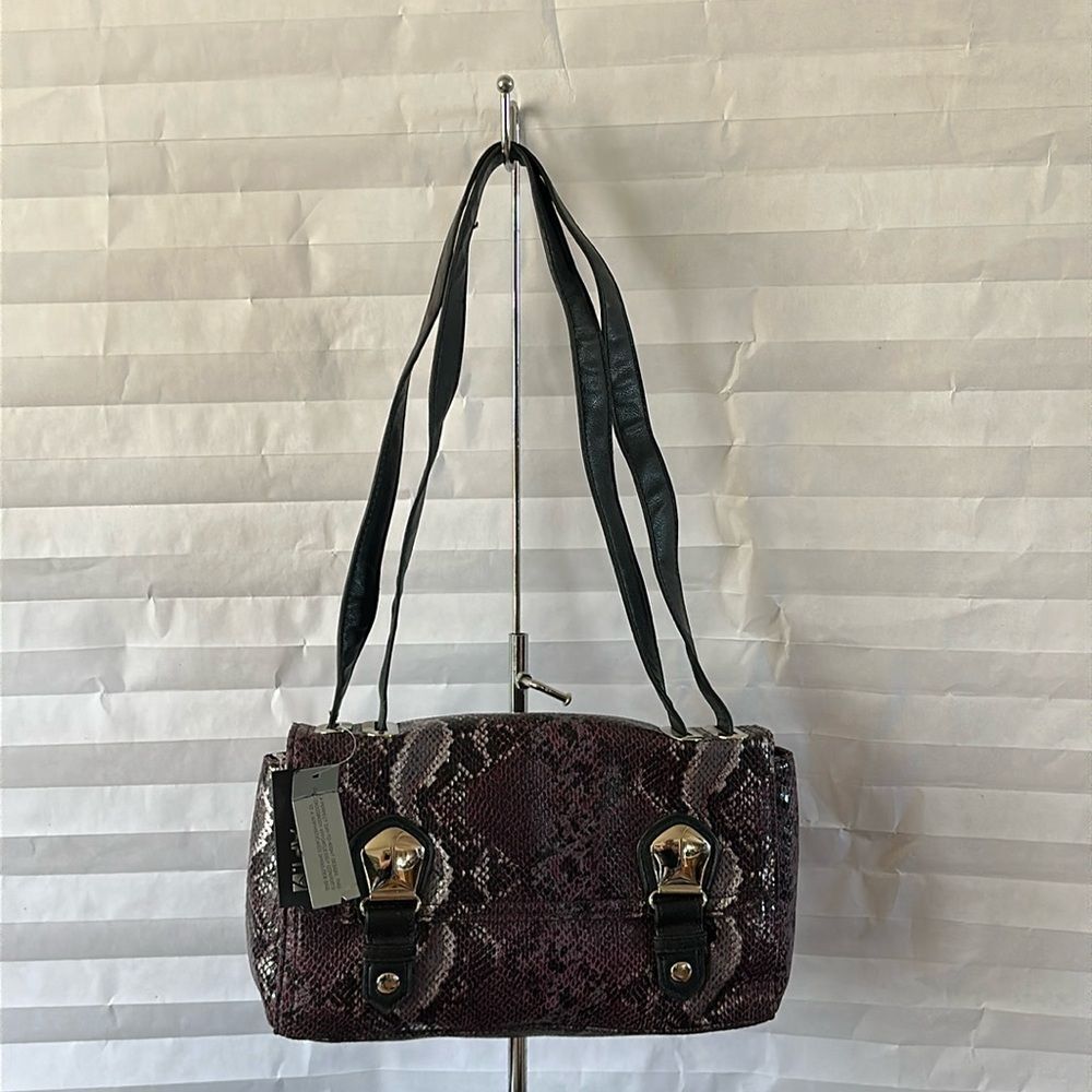 Apt. 9 Purple Silver Faux Alligator Purse Women's Shoulder Bag Stylish Handbag